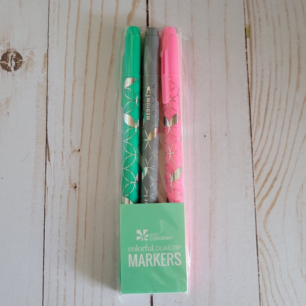 Set of 3 Erin Condren Dual Tip Markers